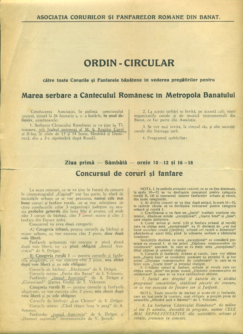 Ordin circular - Pregătire serbare
