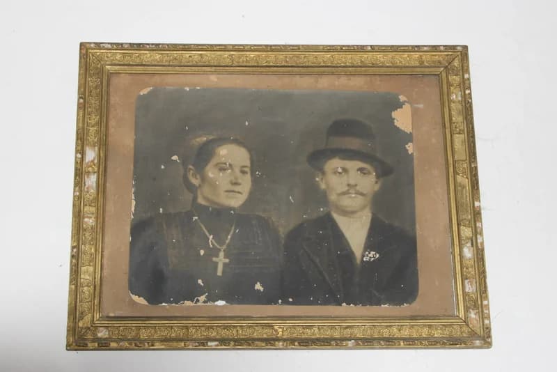 Large photograph in a frame