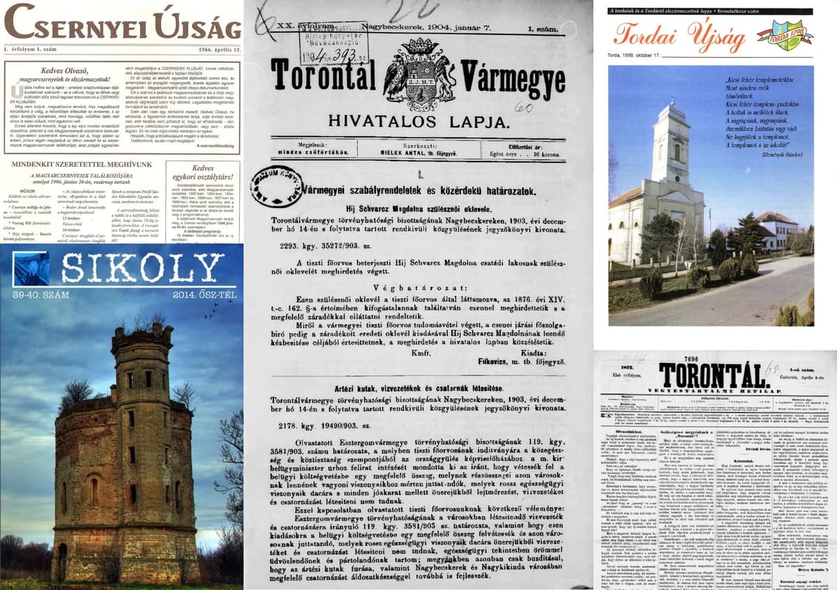 Banat periodicals collage