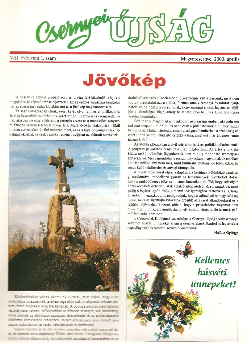 Csernyei Újság, 8. évf. 2003. április 1. sz.