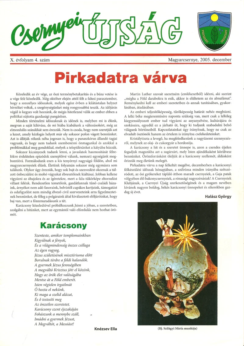 Csernyei Újság, 10. évf. 2005. december 4. sz.