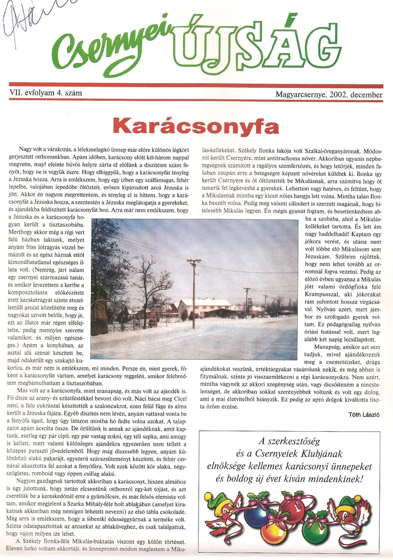 Csernyei Újság, 7. évf. 2002. december 4. sz.