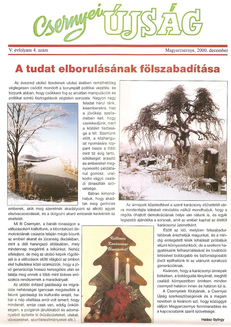 Csernyei Újság, 5. évf. 2000. december 4. sz.