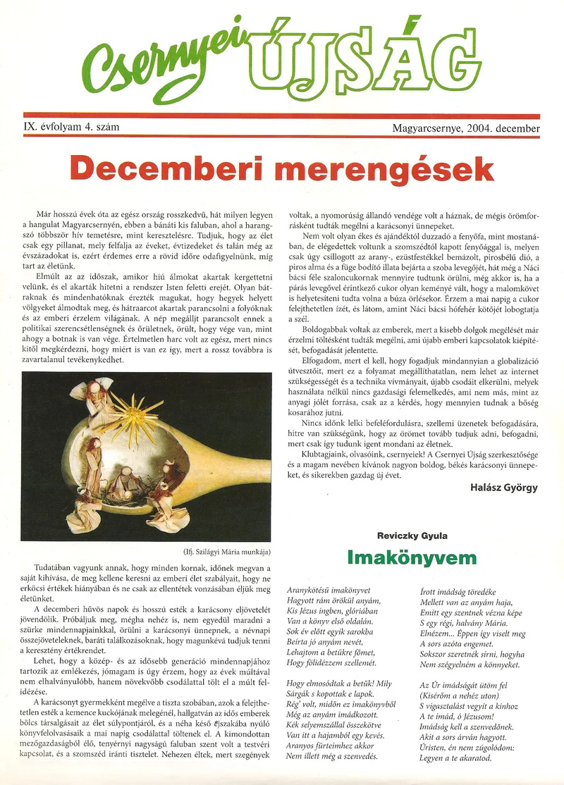 Csernyei Újság, 9. évf. 2004. december 4. sz.