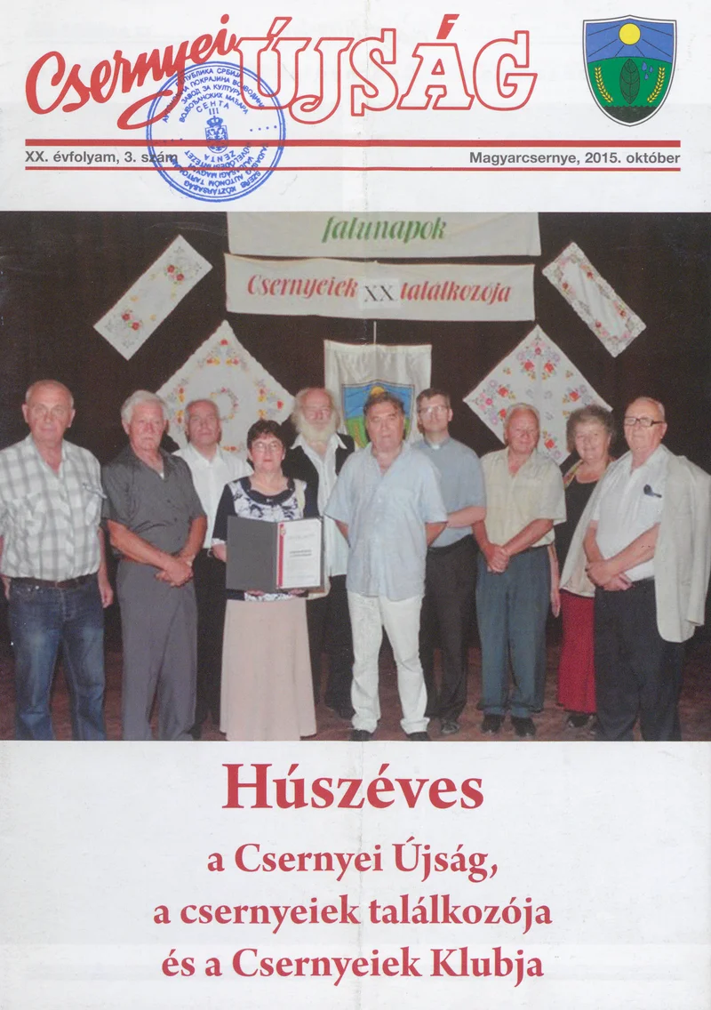 Csernyei Újság, 20. évf. 2015. október 3. sz.