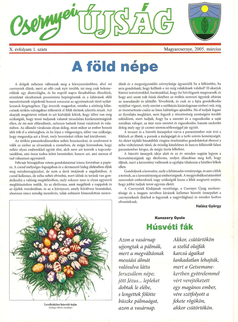 Csernyei Újság, 10. évf. 2005. március 1. sz.